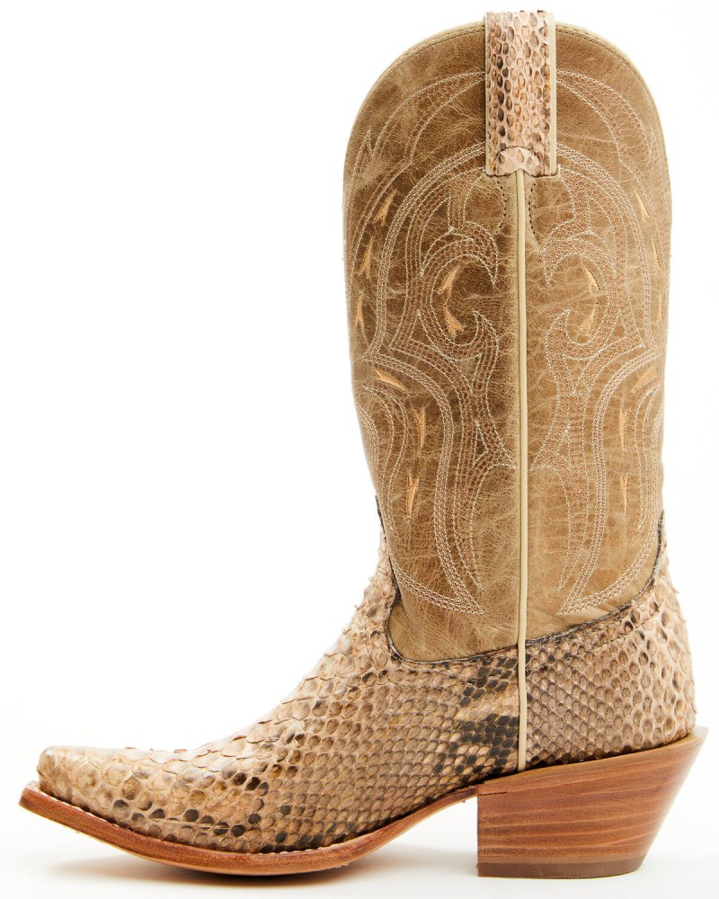 New Arrivals Shyanne Women's Annie Exotic Python Western Boots - Snip Toe | Gold