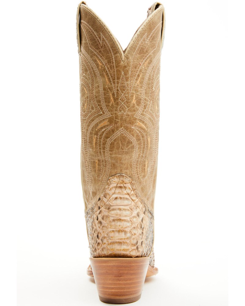 New Arrivals Shyanne Women's Annie Exotic Python Western Boots - Snip Toe | Gold