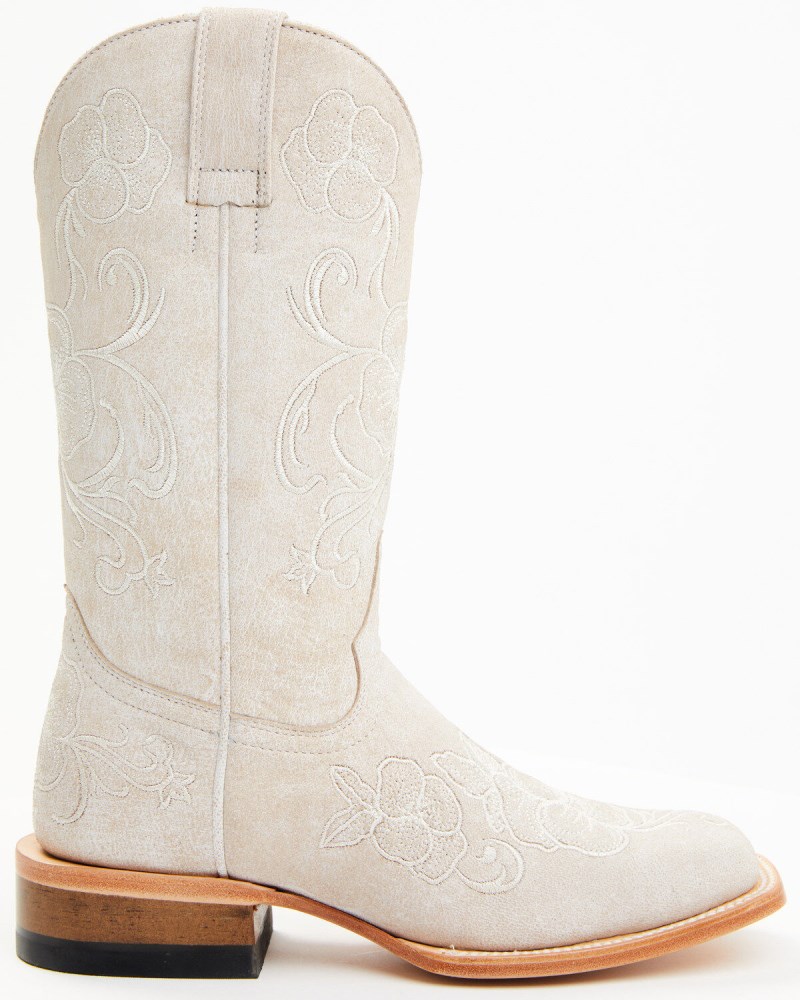 New Arrivals Shyanne Women's Lasy Western Boots - Broad Square Toe | White