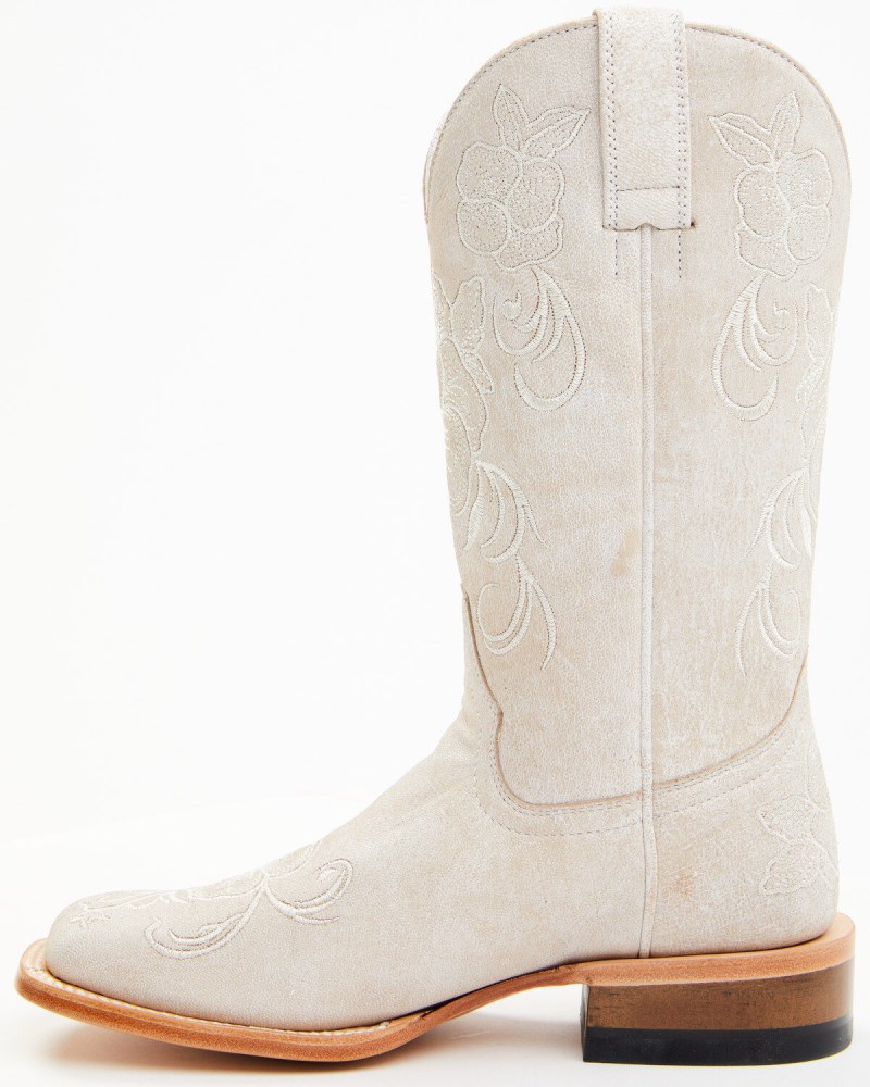 New Arrivals Shyanne Women's Lasy Western Boots - Broad Square Toe | White
