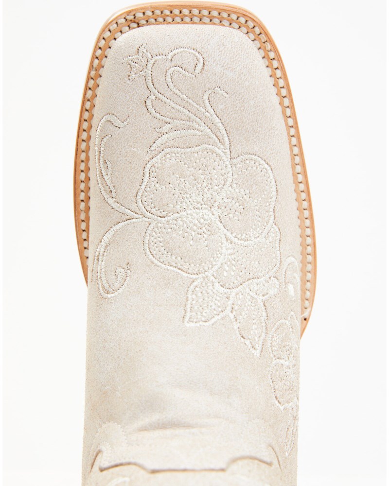 New Arrivals Shyanne Women's Lasy Western Boots - Broad Square Toe | White