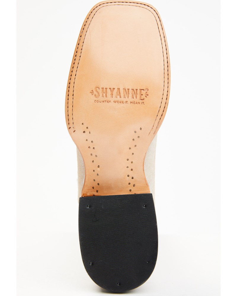 New Arrivals Shyanne Women's Lasy Western Boots - Broad Square Toe | White